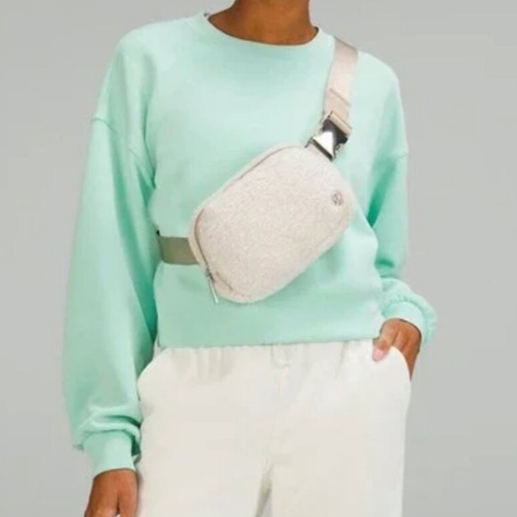 Lululemon Fleece Everywhere Belt Bag Ivory Silver Hardware - Picture 2 of 12